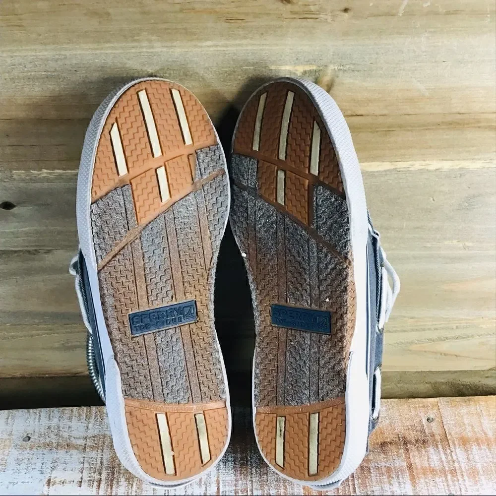 ✅Sperry Top Sider Halyard Boys Canvas Boat Shoe